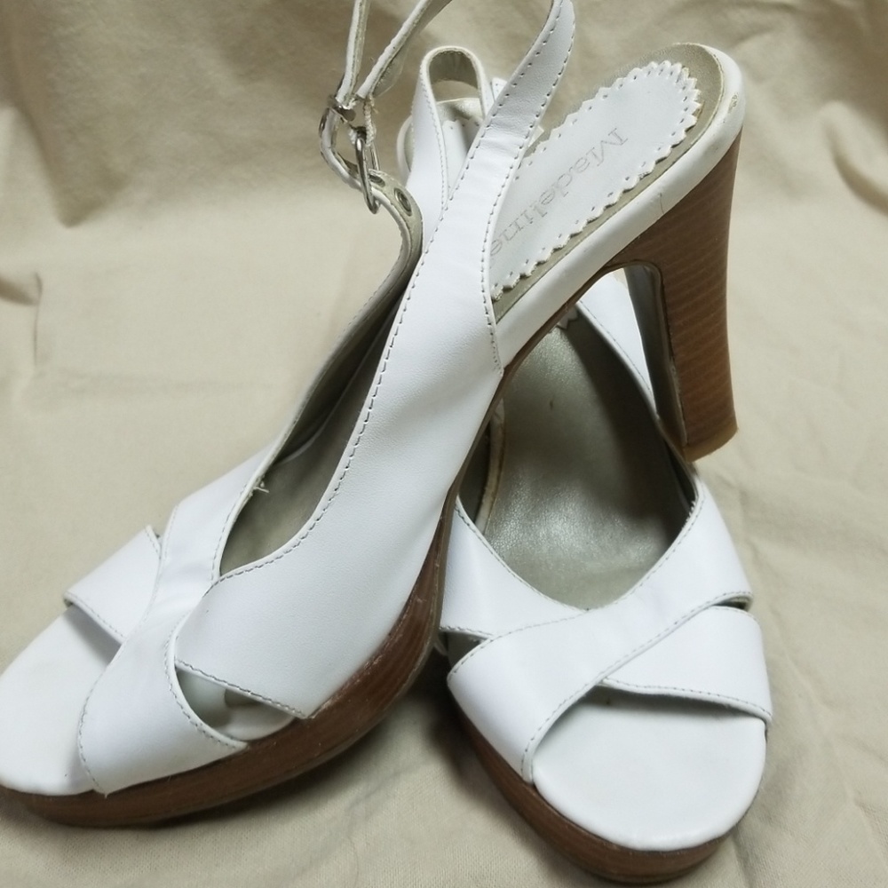White high heel sandals
